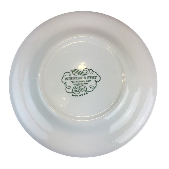 Vintage Currier Ives Royal China Dinner Plate Old Grist Mill 10 in Replacement u - Picture 4 of 4